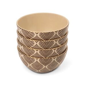 NEW IN BOX Thyme & Table 4-Pack Stoneware Cereal Bowls, Ocee Leaf 5.9 inches
